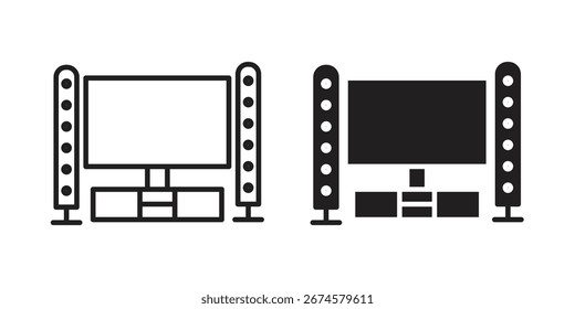 Home cinema icon vector, sign and symbol for design, website or apps elements.