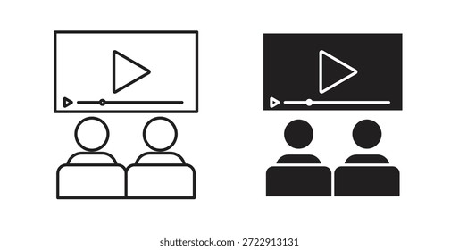 Heimkino-Symbol für Web und App. Vektorgrafik eps