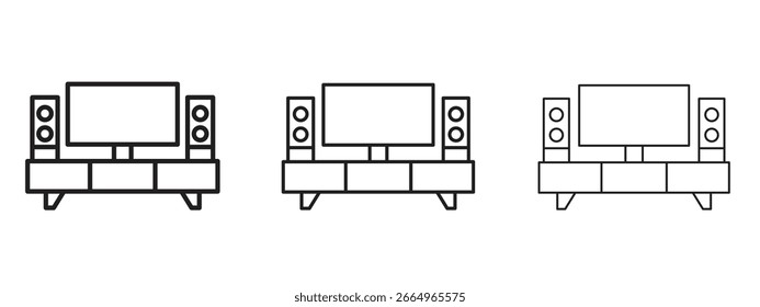 Home cinema icon for Website or Apps Elements, Logo. Pixel vector graphics