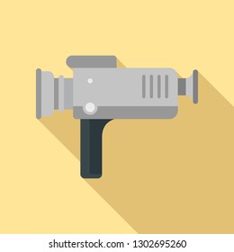 Home cinema projector icon. Flat illustration of home cinema projector vector icon for web design