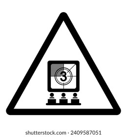 Home Cinema Symbol Sign ,Vector Illustration, Isolate On White Background Label. EPS10