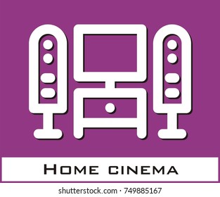 Home cinema vector icon