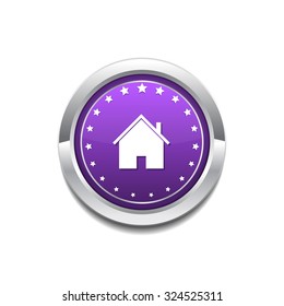 Home Circular Purple Vector Web Button Icon