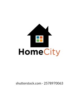 Home City Logo Design Simple