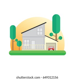 home cityscape vector illustration