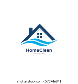 Home Clean Creative Concept Logo Design Template