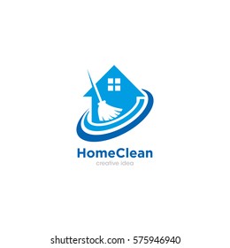 Home Clean Creative Concept Logo Design Template