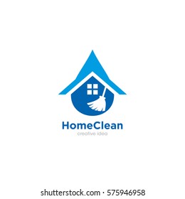 Home Clean Creative Concept Logo Design Template