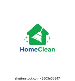 Home Clean Logo Vector Bulding