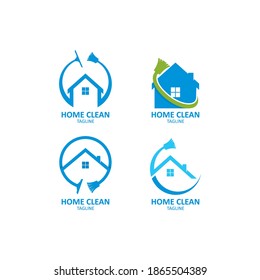 Home Clean logo vector icon,simple illustration design 