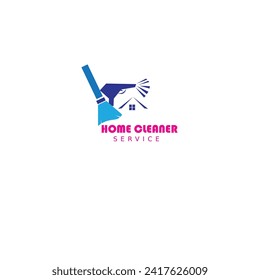 home cleaner service logo or minimalist logo