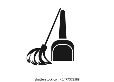 Home cleaning brush icon vector