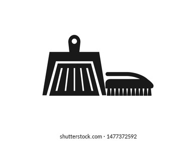 Home cleaning brush icon vector