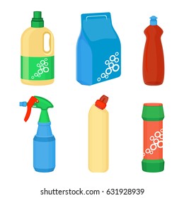 Home cleaning essentials set of laundry detergent, multi surface cleaner