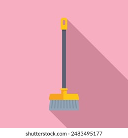 Icono de cepillo de limpieza del hogar Vector plano. Equipo de trabajo. Objeto Cleaner