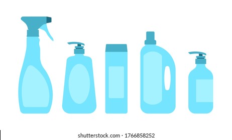 Home cleaning and housekeeping. Cleaning supplies and items. Copy space.