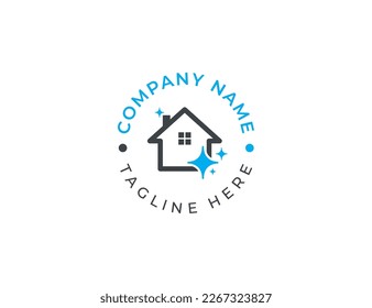 Home Cleaning Logo Concept sign symbol icon Element Design. Water, Aqua, Plumber, Plumbing, Droplet, Home Star Logotype. Vector illustration template