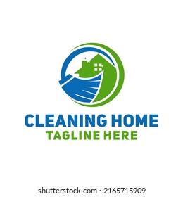 home cleaning logo design creative