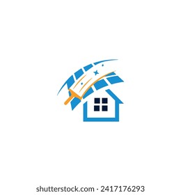  home cleaning logo design icon
