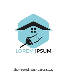 Home cleaning logo design. Cleaning service logo design. 