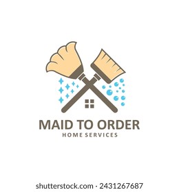 Plantilla de diseño de logotipo de limpieza del hogar