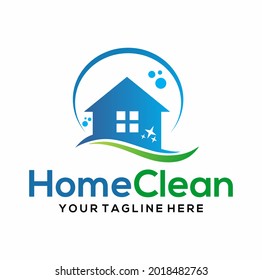 Home cleaning logo icon design template isolated vector image
