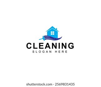 Home cleaning service design with house and squish isolated on white background