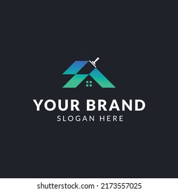 Logotipo de logotipo del servicio de limpieza en casa 3