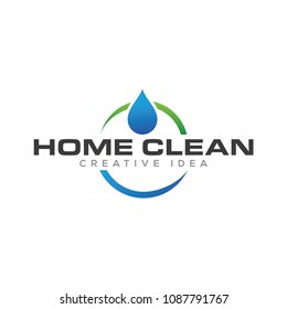 Home cleaning service logo vector