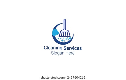 Home Cleaning Services Logo Design Vector. This logo is perfect for cleaning and maintenance services
