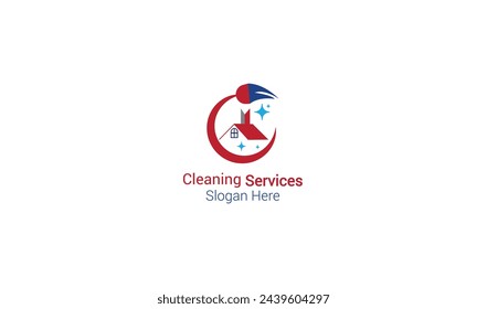 Home Cleaning Services Logo Design Vector. This logo is perfect for cleaning and maintenance services
