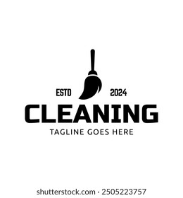 Home Cleaning Services Logo Design Vector. Cleaning broom logo design.
