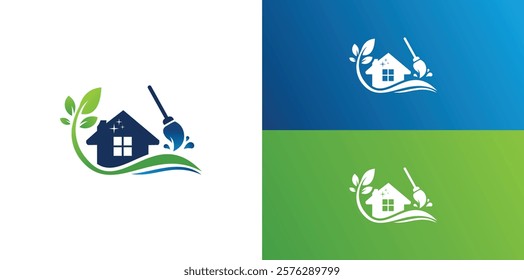 Home Cleaning Services Logo Design Vector