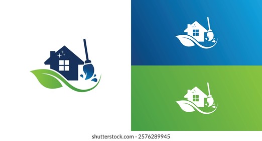 Home Cleaning Services Logo Design Vector