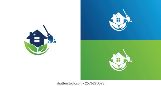 Home Cleaning Services Logo Design Vector