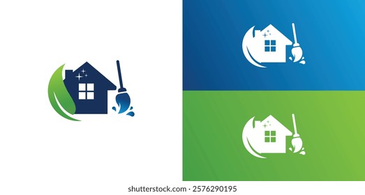 Home Cleaning Services Logo Design Vector