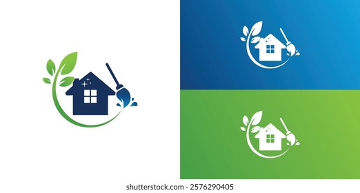 Home Cleaning Services Logo Design Vector