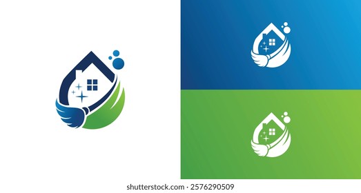 Home Cleaning Services Logo Design Vector