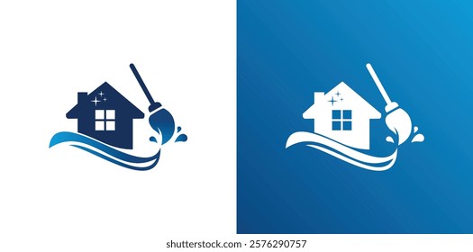 Home Cleaning Services Logo Design Vector