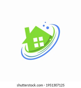 home cleaning swoosh abstract illustration