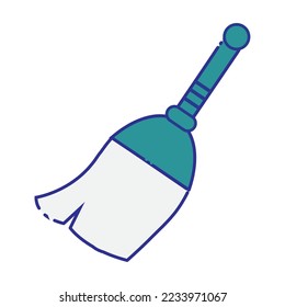 utensilios de limpieza doméstica imagen vectorial de icono en fondo blanco
