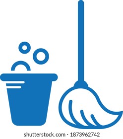 Home cleaning vector icon isolated on white background