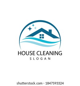home cleaning vector template illustration design