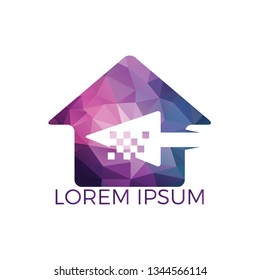 Home Click Logo Design. Property Cursor Click Logo Design Template.