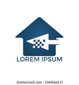 Home Click Logo Design. Property Cursor Click Logo Design Template.