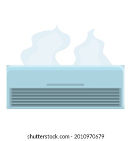Home climate inspection icon cartoon vector. Air conditioner repair. Maintenance service