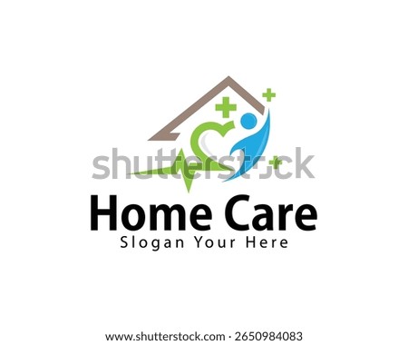 home clinic logo creative design concept people medical clinic