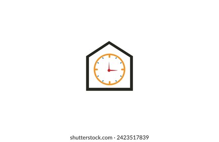 Home Clock line icon, time symbol. Editable stroke. simple illustration mobile concept app line icon and web design.