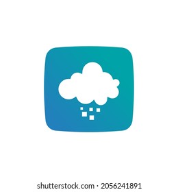 Home cloud data service company vector logo design