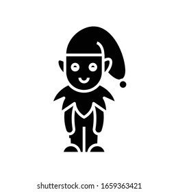 Home clown black icon, concept illustration, vector flat symbol, glyph sign.